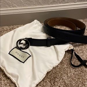 Gucci navy belt